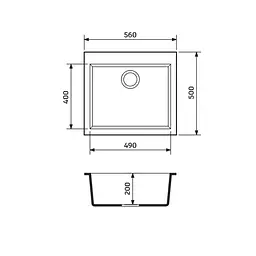 Кухонна мийка Adamant Univer 560x500x200 Бежевий ivory 000000625 - мініатюра 2