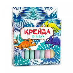 Крейда "Маленький круглий" 50107 18 штук різнокольорова