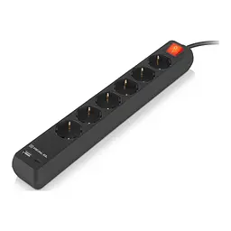 Мережевий фільтр живлення REAL-EL RS-PROTECT 605 3m, black (EL122300041) - мініатюра 3