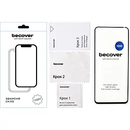 Захисне скло BeCover для Tecno POVA 6 Neo (LI6) 10D Black (711827) - мініатюра 2