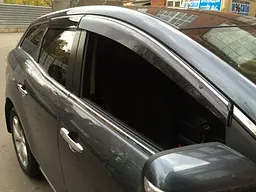 Дефлектори вікон вітровики для Mazda CX-7 2006- Хром молдинг - мініатюра 2
