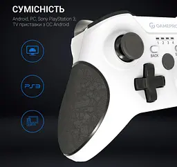Геймпад джойстик GamePro MG-650 White 2.4G PC/PS3/Android - мініатюра 12