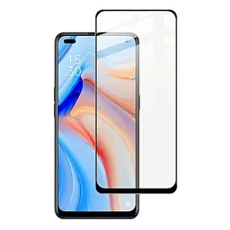 Скло захисне PowerPlant Full screen OPPO Reno4 Lite, Black (GL609222)