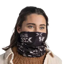 Шарф-труба Buff Original Ecostretch, Dramak Black Чорний-Бежевий - мініатюра 3