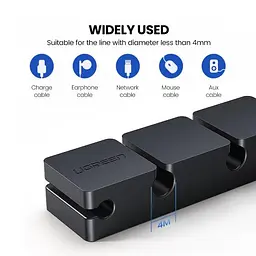 Затискачі для кабелів UGREEN LP208 3 + 1 чорні (UGR-70585) - мініатюра 2