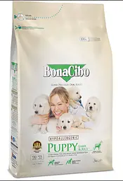 Сухий корм для цуценят BonaCibo Puppy Lamb&Rice 3 кг з ягнятиною та рисом