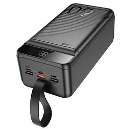 Зовнішній акумулятор Power Bank HOCO Element J123C, 60000 мА·год, швидка зарядка PD 22.5W, 3 USB та 2 Type-C, чорний - мініатюра 2