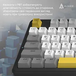 Клавіатура Ajazz AK870 V2 Flying Fish Switch Black/Grey/Yellow (AK870-V2-FF-BGY) [156875] - мініатюра 10