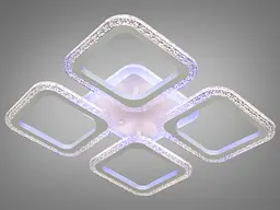 Стельова LED-люстра Diasha AS8170/4WH, квадрати, 55 W, пульт ДК - мініатюра 3