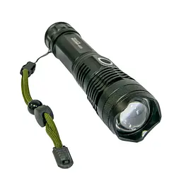 Ліхтарик X-Balog BL-X71 P50 ручний акумуляторний, чорний, світлодіодний, USB-зарядка, Zoom-фокус, 5 режимів - мініатюра 2