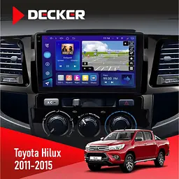 Штатная магнитола Toyota Hilux 2011-2015 Decker D9-009 4x64, DSP, 4G, 2k Decker (НФ-00008456)