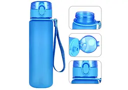 Пляшка для води EasyFit AquaFlow 600 мл Синя (EF-7003-BE) - мініатюра 3