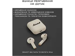 Навушники з мікрофоном Marshall Minor IV Cream (1007875) - мініатюра 8