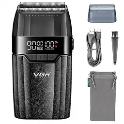 Електробритва шейвер VGR V-640S, подвійне лезо, 9000 RPM, LED-дисплей