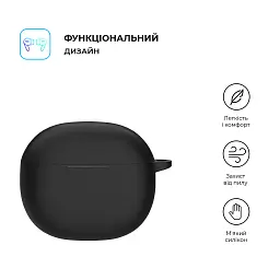 Чохол для навушників Armorstandart Hang Case для Xiaomi Redmi Buds 4 Active Black (ARM73538) - мініатюра 2