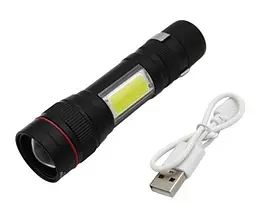 Ручний ліхтар BL-520-T6+COB zoom + microUSB (3 режими) - мініатюра 2