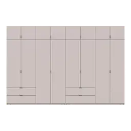 Розпашна Шафа для одягу Doros Лукас Кашемір 4+4 ДСП 360х50х240 (42005144) - мініатюра 4