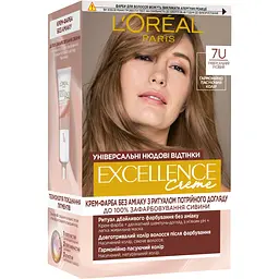 Стійка крем-фарба для волосся L'Oreal Paris Excellence Crème Universal Nudes 7U Універсальний русявий 192 мл