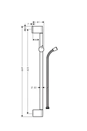Душова штанга Hansgrohe Unica Crometta 27615000 Хром - мініатюра 2