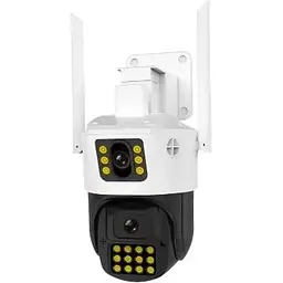 Камера Jeep 360 (P12-P6MP)-mp Wi-Fi ptz подвійний уклін 3mp+3mp= 6mp камера +12v2a power icsee - мініатюра 2