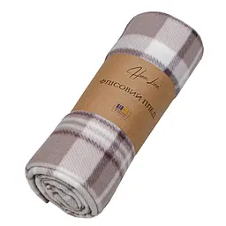 Плед флісовий Home Line принт клітинка сіро-лілова 130x160 см (166930)