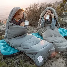 Спальний мішок з капюшоном Naturehike M300 NH20MSD02, зелений, правий - мініатюра 10