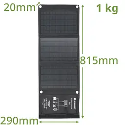 Портативний зарядний пристрій сонячна панель Bresser Mobile Solar Charger 21 Watt USB DC (3810030) - мініатюра 5