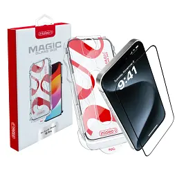 Захисне скло Intaleo з аплікатором Intaleo MagicBox для Apple iPhone 15 Pro Black (4820266742850) - мініатюра 2