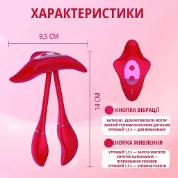 Вібратор-метелик I’MCUM TripleTease з 3 моторами та додатком для смартфону (IM-KCD211) - мініатюра 2