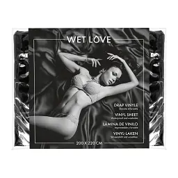 Fetish Tentation Wet Love - Простирадло з вінілу для фетишу, 220х200 см (чорна)