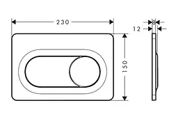 Кнопка змиву для інсталяції Hansgrohe iFrame Original S матовий білий 66002700 - мініатюра 4