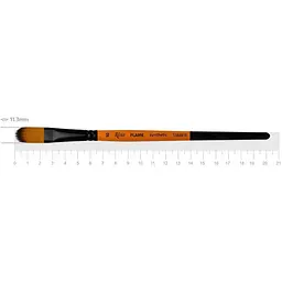 Пензель синтетика овальна FLAME 1368FR №10 коротка ручка Rosa [CD]