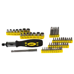 Викрутка Sigma + насадки торцеві та біти 51 шт CrV 400213 - мініатюра 2