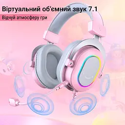 Навушники Fifine RGB рожеві (H6P) - мініатюра 6