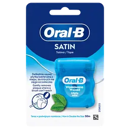 Зубна нитка Oral-B Satin Tape м'ятна вощена 50 м