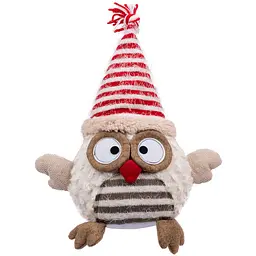 Новогодняя мягкая игрушка Novogod'ko Сова в колпачке 30 см (974011)