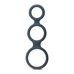Ерекційне кільце Boners Triple Cock Ring 18 см сірий - мініатюра 2