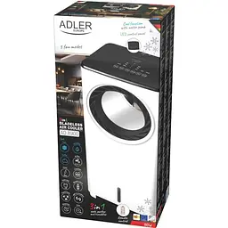 Вентилятор Adler AD 8900 безлопатевий/ 80Вт/ резервуар 4л/ таймер/ пульт ДУ/ зволоження (AD8900) - мініатюра 2