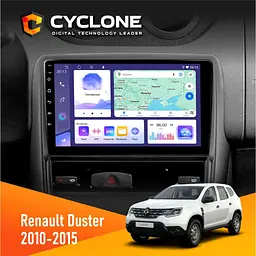 Штатна магнітола Renault Duster 2010-2015 Cyclone C9-011 4x64, DSP Cyclone (НФ-00007105)