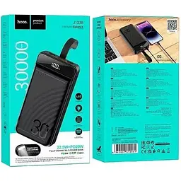 Портативна батарея Hoco J123B Element 22.5W+PD20W with LCD and LED-lamp 30000 mAh Black - мініатюра 7