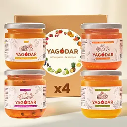 Набір джемів YAGODAR Тропічні фрукти 4 шт (2214392022)