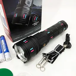 Ліхтар NIGHT VISION FLUORESCENCE XPRO AK177-1, білий лазер, LED, power bank, 4×18650, індикація заряду, ЗУ Type-C, zoom, 5 фільтрів (47153-177-1_1117) - миниатюра 9