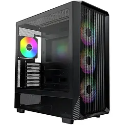 Корпус Montech X5, чорний, Mid Tower, без БЖ, для E-ATX / ATX / Micro ATX / Mini ITX, 1xType-C / 1xUSB 3.0 / 2xUSB 2.0, макс. CPU