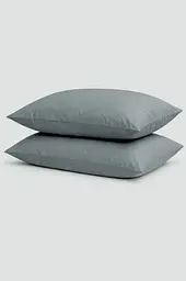 Комплект наволочок Ecotton 70х70 см із сатину 2 шт (арт. 17-4402 Natural Grey) темно-сірий (24751)