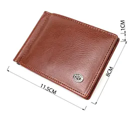 Зручний затискач для грошей із натуральної гладкої шкіри ST Leather 19427 коричневий - мініатюра 7