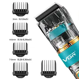 Машинка для стрижки волосся VGR V-695 LED-дисплей акумуляторна 10W Grey - мініатюра 3