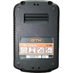 Акумулятор до електроінструменту GTM B18V/2Аh Li-Ion, 18В (B18V/2Аh) - мініатюра 2