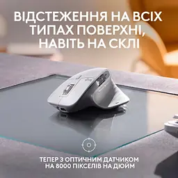 Мишка Logitech MX Master 3S For Mac Performance Wireless Pale Grey (910-006572) - мініатюра 5