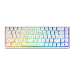 Клавіатура Ajazz AK680 Max RGB Printed White
