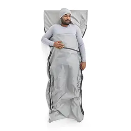 Вкладиш у спальник Sea to Summit Silk Blend Sleeping Bag Liner, Rectangular w/ Pillow Sleeve Світло-сірий - мініатюра 4